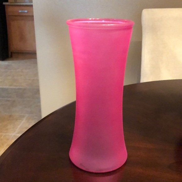 Other - Pink Frosted Vase